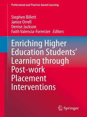cover image of Enriching Higher Education Students' Learning through Post-work Placement Interventions